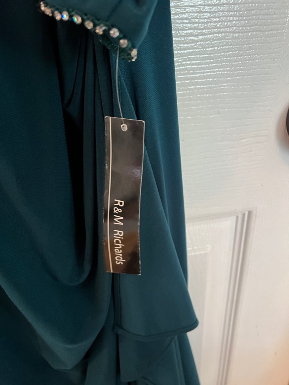 Teal Evening Dress with Matching Jacket - Picture 5 of 5